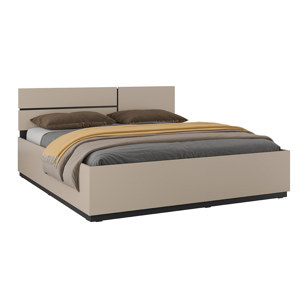 BOXSPRING POSTEL 180/200 Lilia Krtek - šedohnědá, kompozitní dřevo (180/200cm) - Petits-meubles