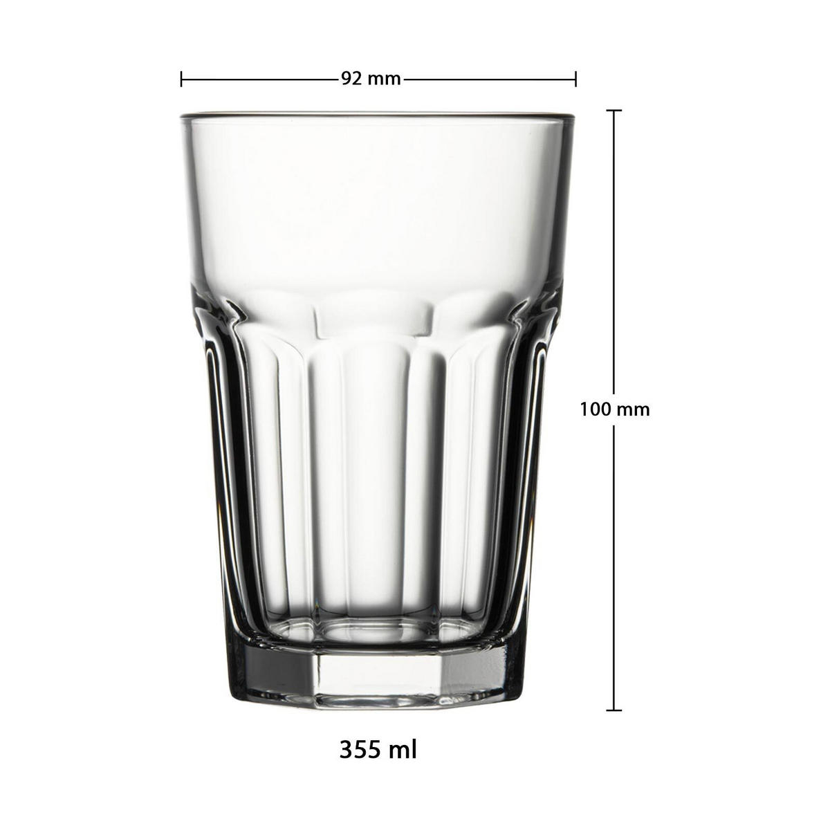 LONGDRINKGLÄSER Casablanca transparent 355 ml 12er Set - Transparent, Glas (355L) - Pasabahce