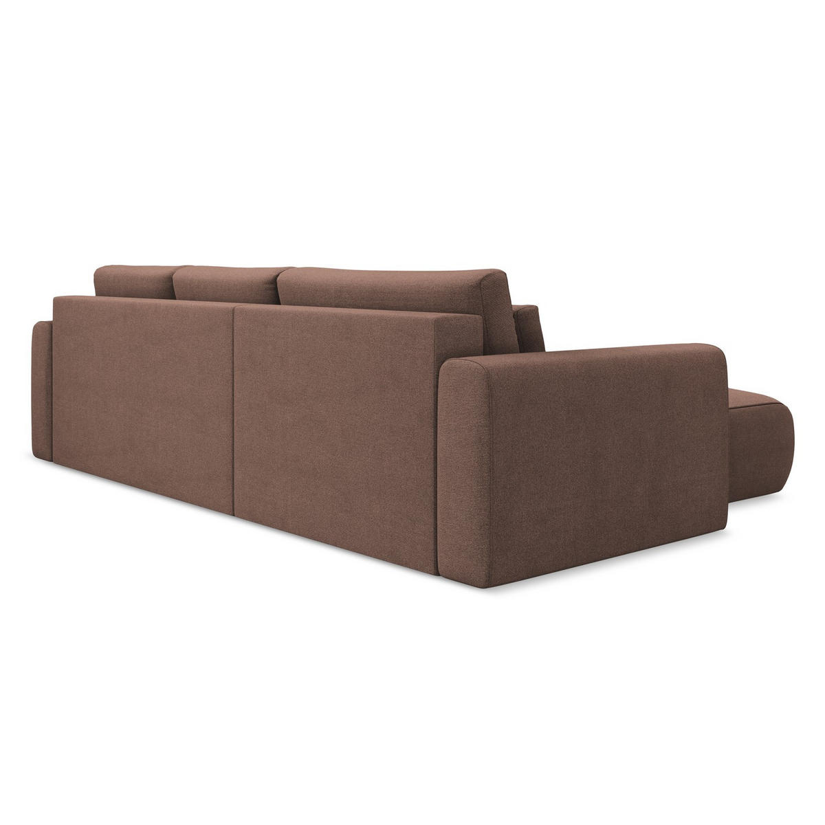 ECKSOFA mit Schlaffunktion Strukturstoff Stoff Pink - Pink/Hellrosa, Kunststoff/Textil (149/278cm) - LaMiaSofa