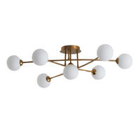 DECKENLEUCHTE Estrela, Gold / Messing, 85cm - Goldfarben, Glas (85/85/22cm) - KOSILUM