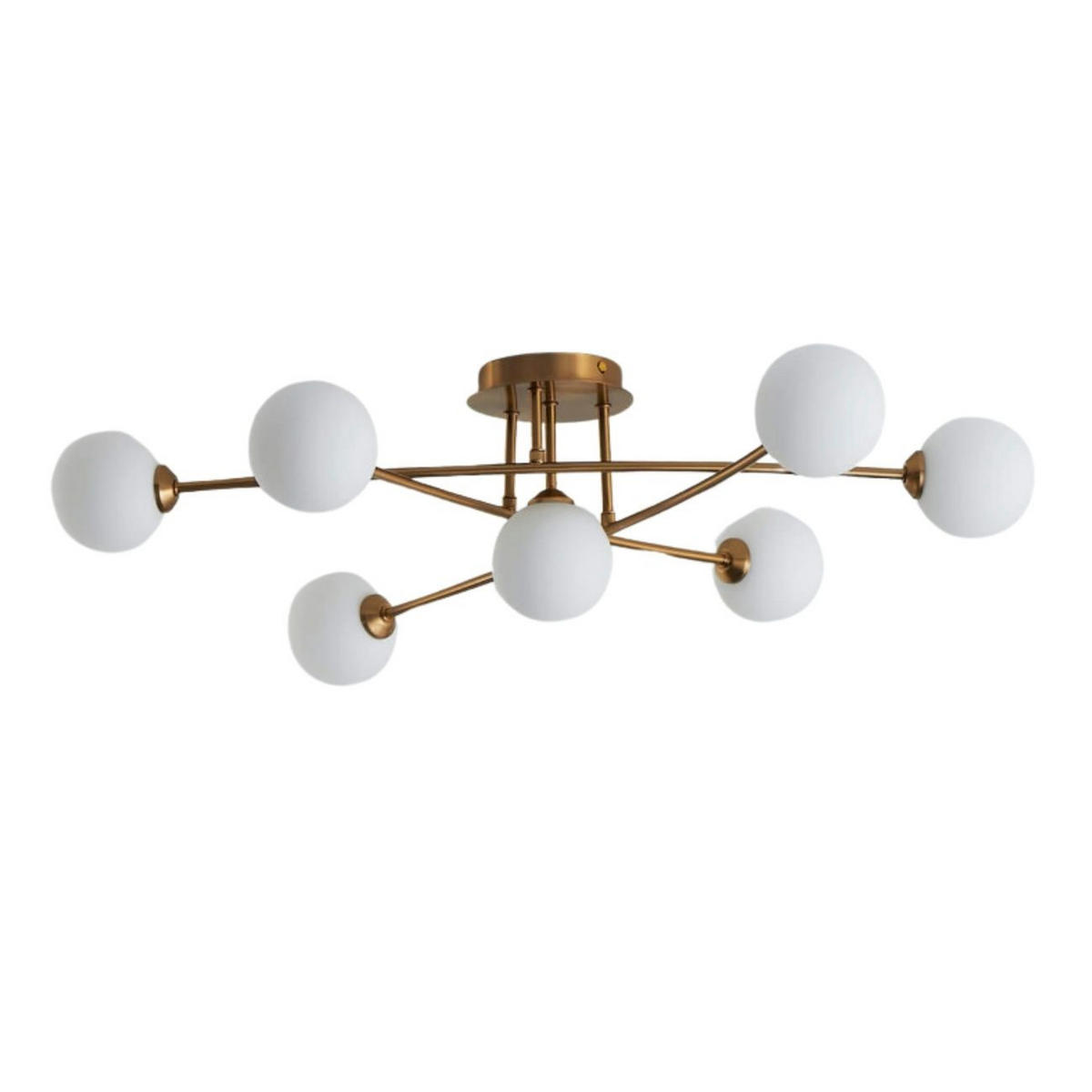 DECKENLEUCHTE Estrela, Gold / Messing, 85cm - Goldfarben, Glas (85/85/22cm) - KOSILUM
