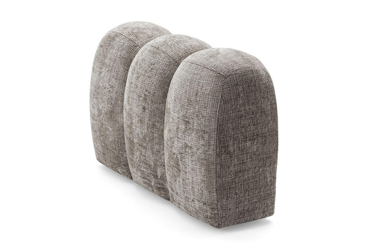 5-SITZER modulares Ecksofa VEER SET 2 Links, 379 x 175 cm, Chenille Webstoff Braun - Schwarz/Braun, Holz/Kunststoff (379/175cm) - Muffo