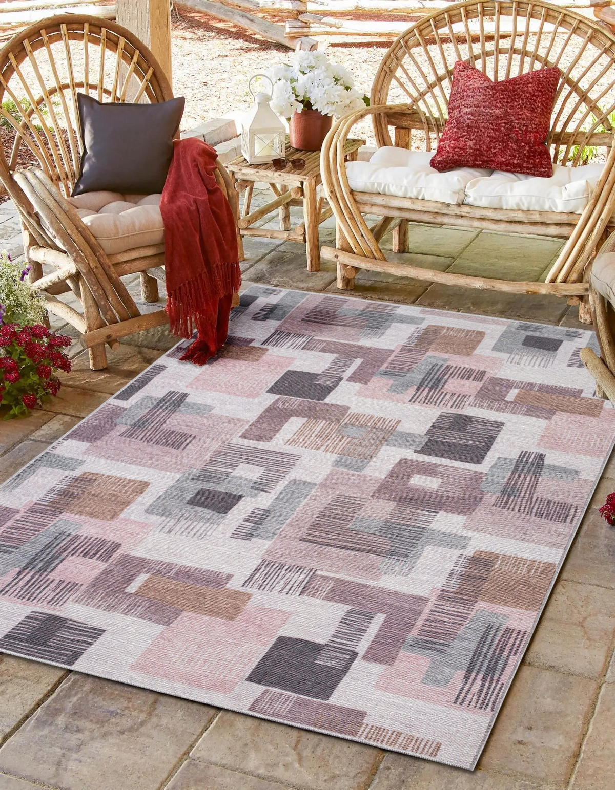 TEPPICH Mira Altrosa,Cognac,Anthrazit 160/230 cm - Altrosa, Textil (160/230cm) - My-Rug