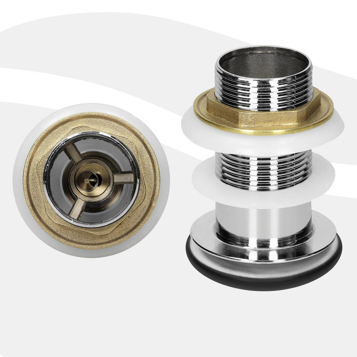 WASCHBECKEN Schwarz 41x33,5x14,5 cm mit Ablaufgarnitur Schwarz - Schwarz, Keramik (33.5/14.5/41cm) - LuxeBath