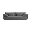 SOFA Torino aus strukturiertem Stoff dunkelgrau 4 Sitzplätze - Dunkelgrau, Textil (250/83/103cm) - Micadoni