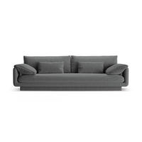 SOFA Torino aus strukturiertem Stoff dunkelgrau 4 Sitzplätze - Dunkelgrau, Textil (250/83/103cm) - Micadoni