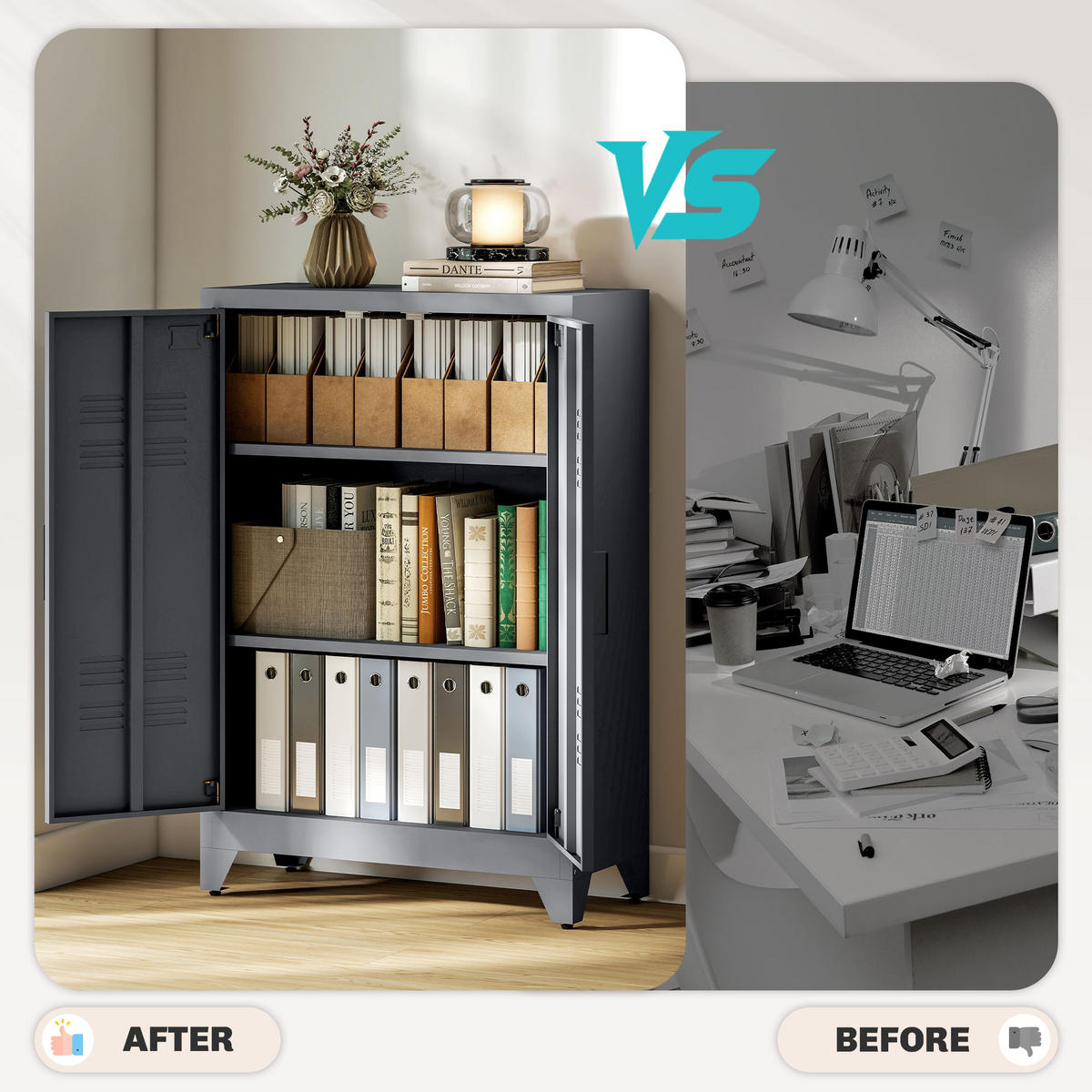 AUFBEWAHRUNGSSCHRANK Metallschrank mit magnetischer Lamellen-Doppeltür Grau - Grau, Metall (33/110/75cm) - HOMCOM