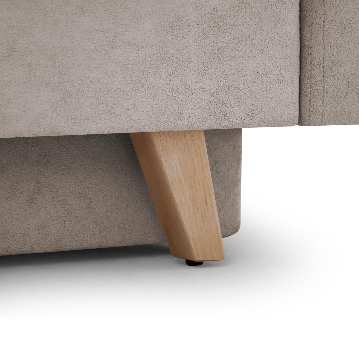 ECKSCHLAFSOFA Vinci mit universelle Ottomane, Cappuccino - Buchefarben/Cappuccino, Textil (236/151cm) - Beautysofa