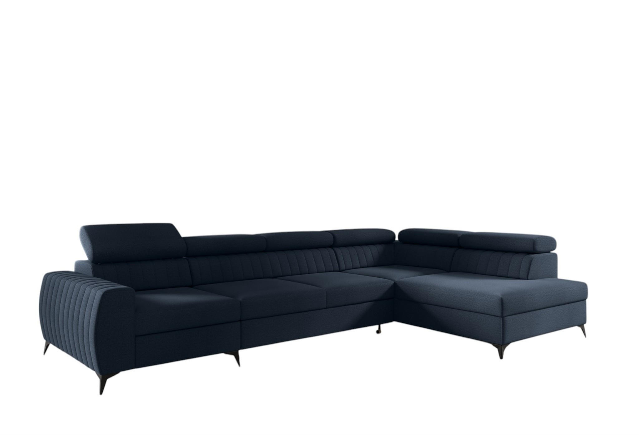ECKSOFA Toronto Xl - Blau, Holzwerkstoff/Textil (340/200cm) - Fun Möbel