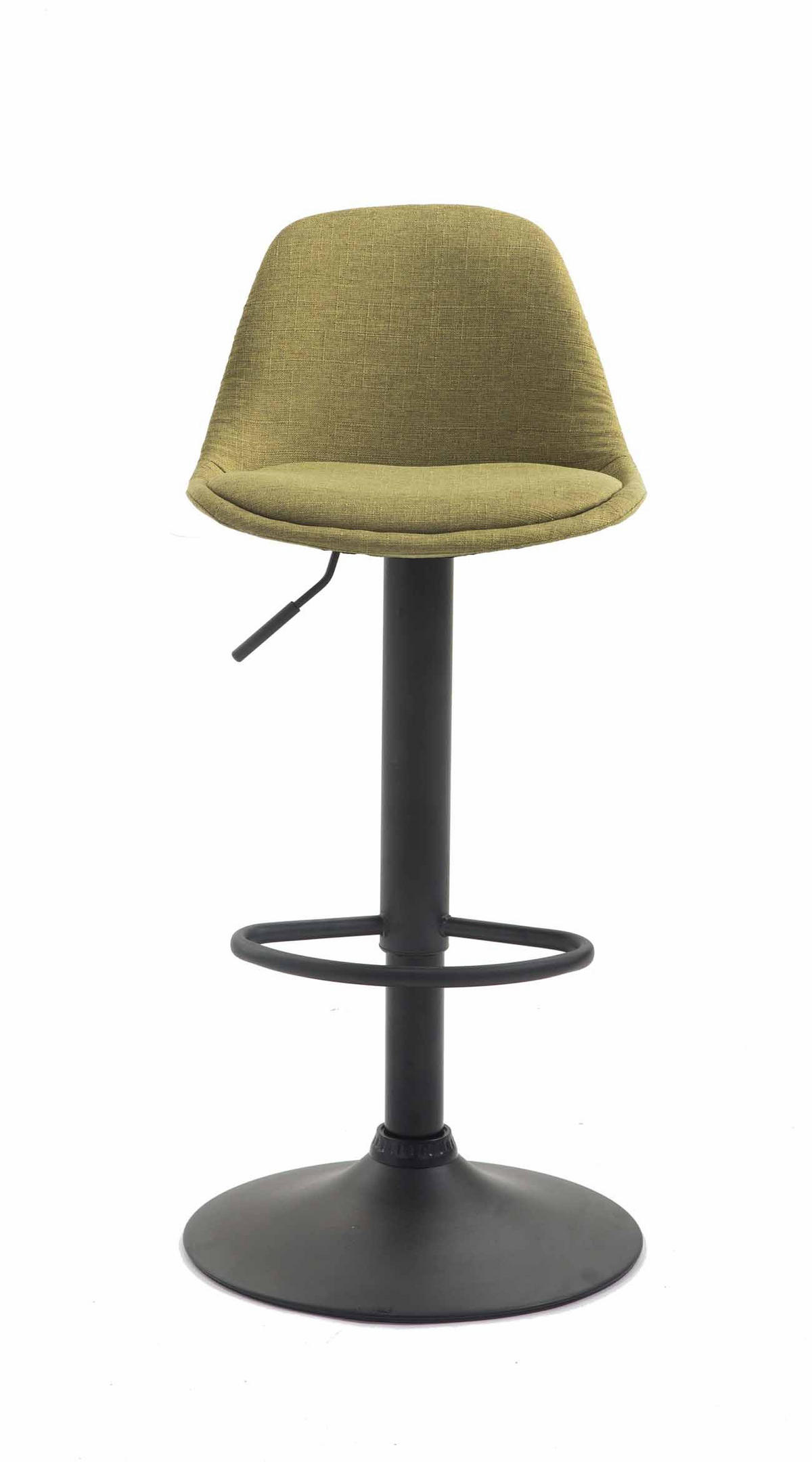 BARHOCKER Stoff grün - Schwarz/Grün, Textil/Metall (39/82/43cm) - CLP