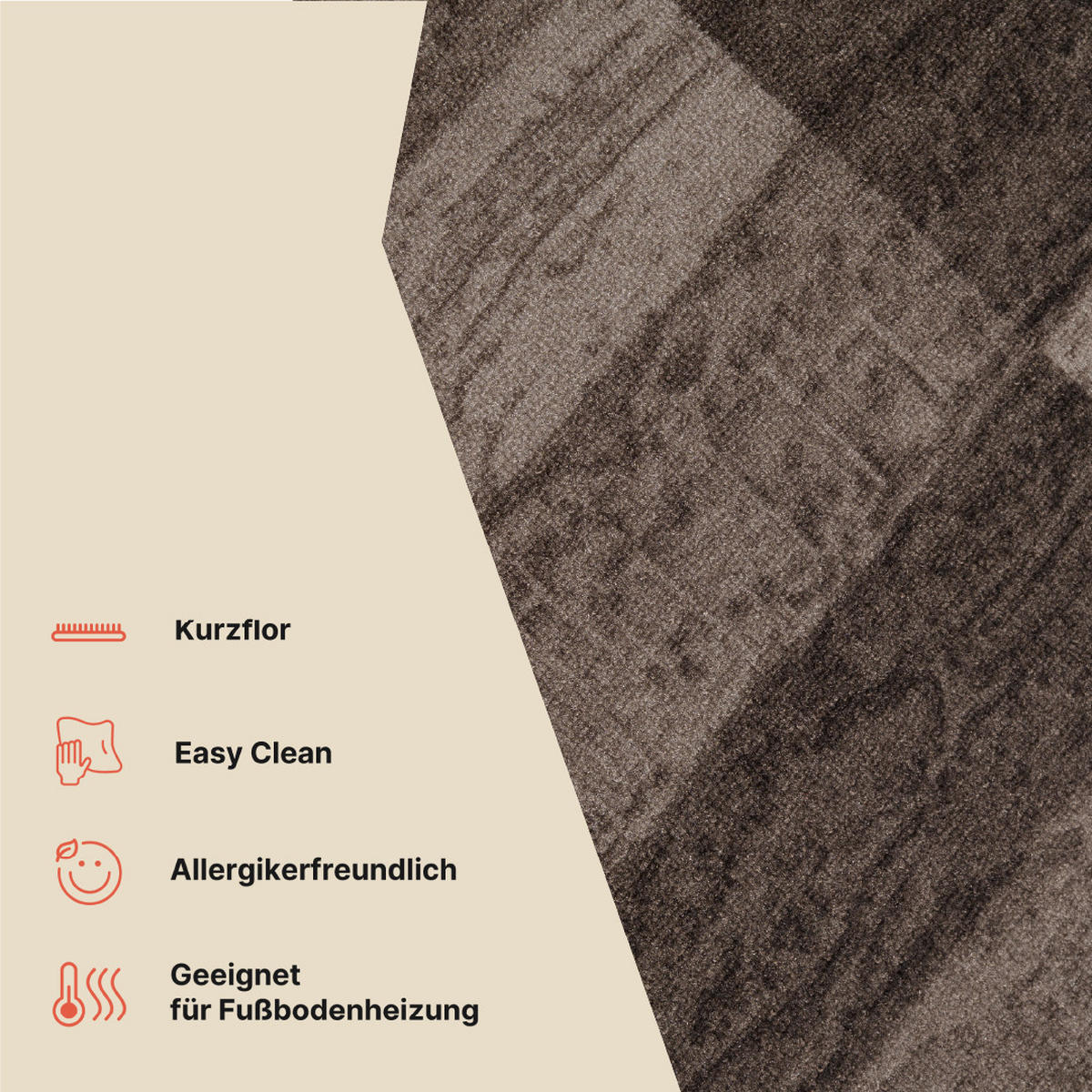 TEPPICHLÄUFER Anti-Rutsch Braun rutschfest Gummiunterlage 100/1500 cm - Braun, Textil (100/1500cm) - Tapiso