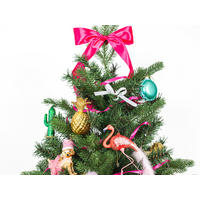 WEIHNACHTSBAUM künstlicher 60 cm mit LED-Beleuchtung, SÜSSERSCHATZ, mit 11 Weihnachtsbaumschmuck, Pflanztopf mit Jutesack - Grün, Kunststoff/Stein (40/60cm) - LAALU