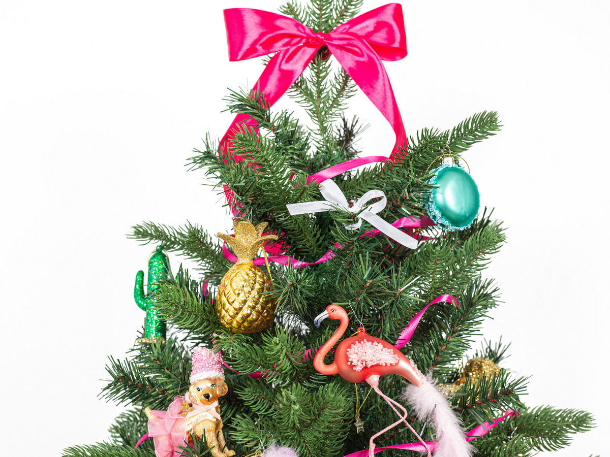 LAALU WEIHNACHTSBAUM geschmückt künstlich SWEET TREASURE 60 cm mit LED-BELEUCHTUNG IM TOPF - Grün, Kunststoff (60cm) - LAALU