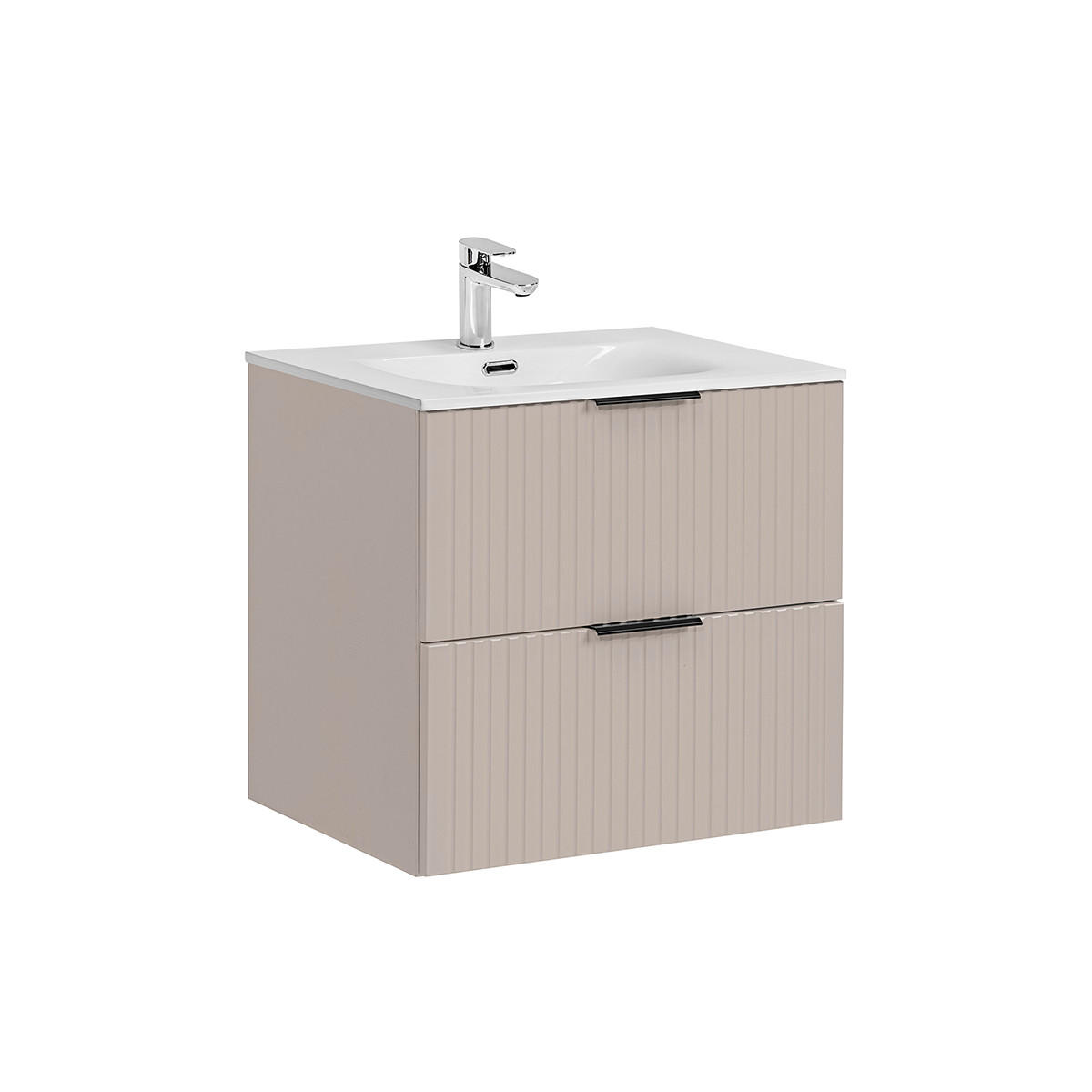 BADMÖBEL Adriel 2er-Set Beige - Beige, Holzwerkstoff (60.2/57/46cm) - Petits-meubles