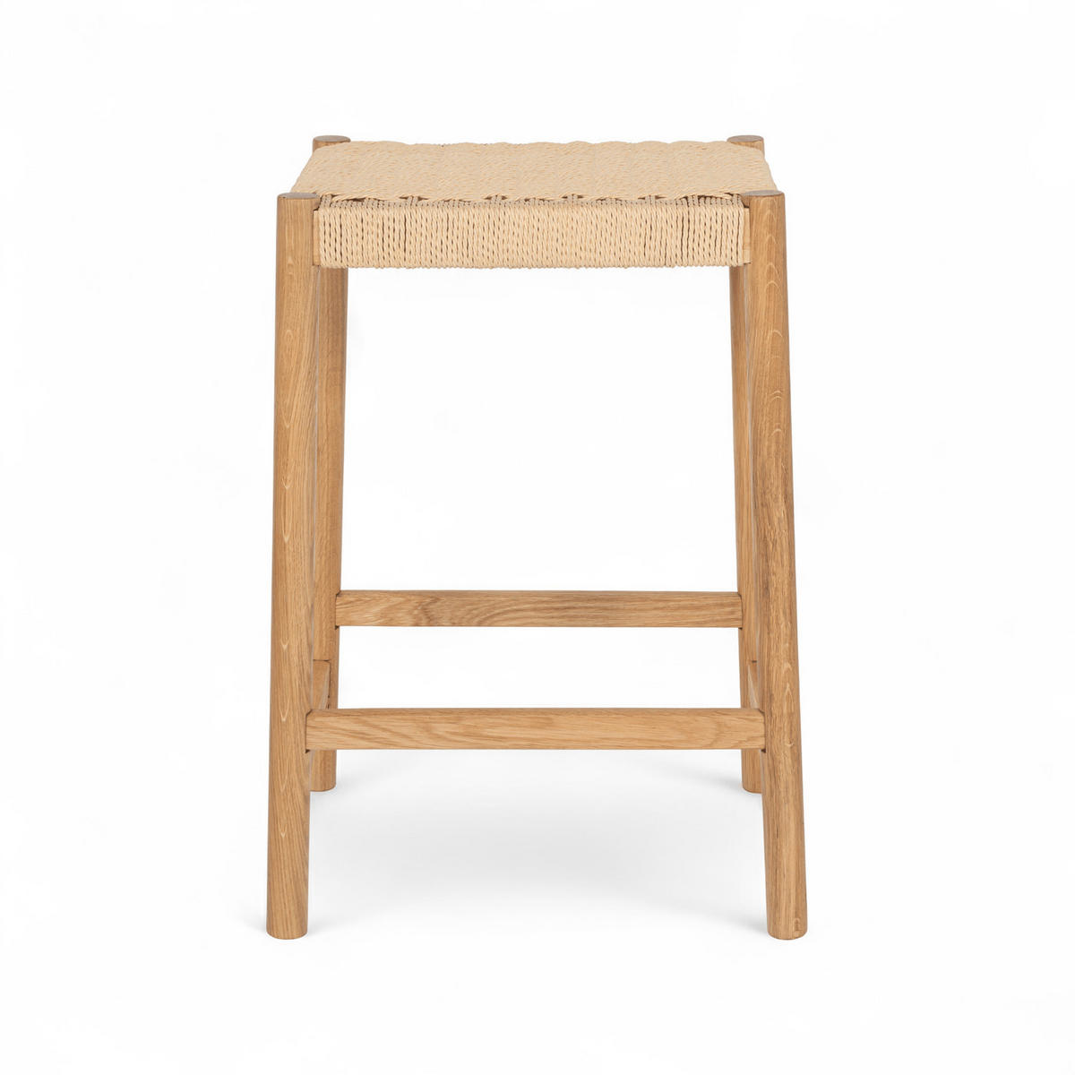 BARHOCKER-SET 3 Stück in Rattan / Eiche Wildeiche - Honigeiche/Eichefarben, Holz/Papier (44/66/37cm) - Furnhouse