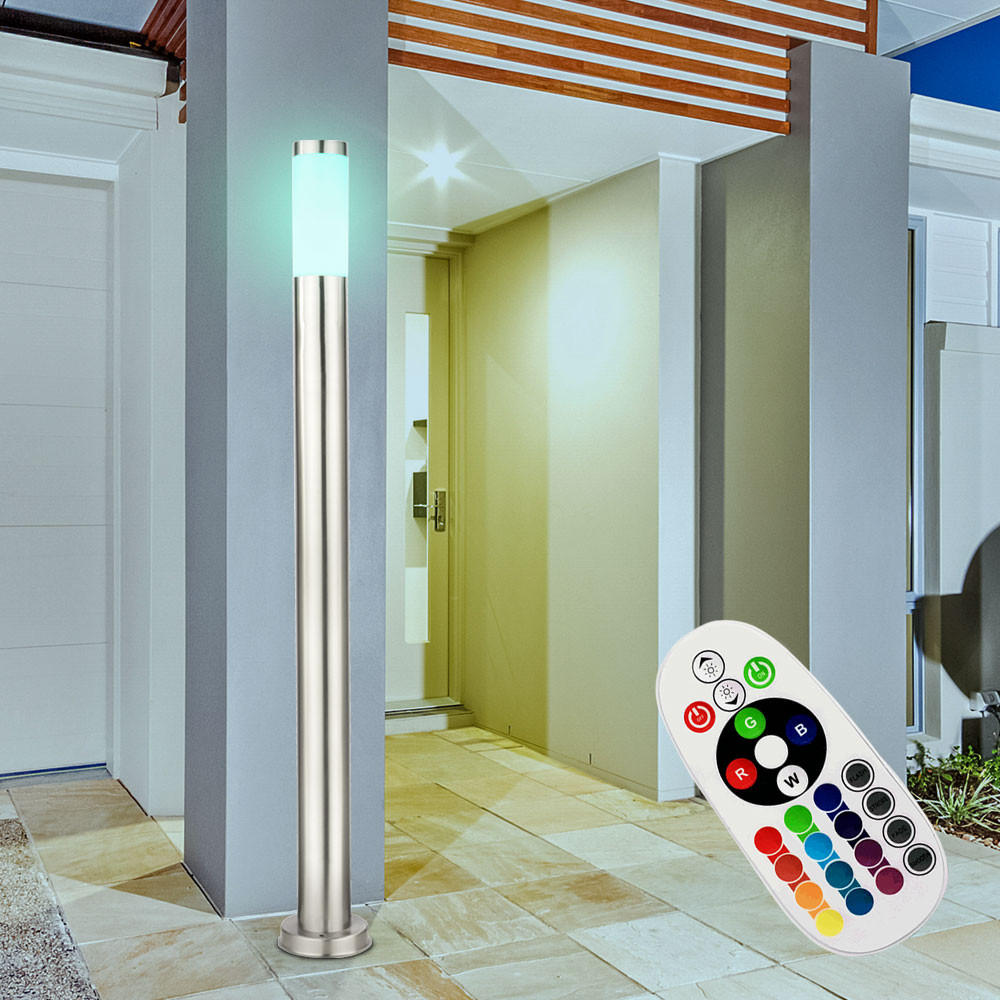 LED WANDLEUCHTE Edelstahl RGB - Silberfarben, Metall (12.7/12.7/110cm) - Globo Lighting