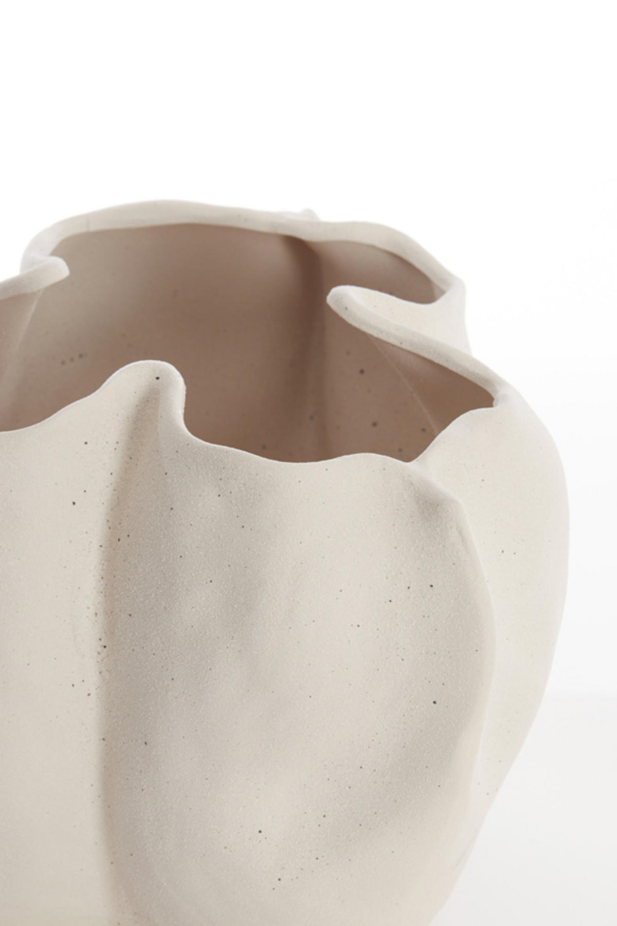 VASE Sanguli Weiß Ø33,5/22,5 cm - Weiß, Keramik (22.5cm) - Light & Living