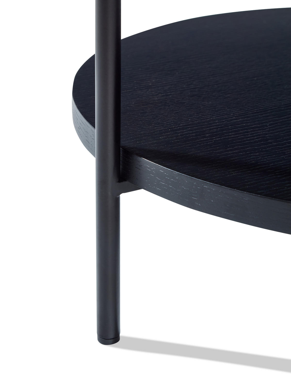 COUCHTISCH-SET 44/44/48 cm schwarz aus Massivholz und MDF mit 2 Ebenen - Schwarz, Holzwerkstoff (44/44/48cm) - OKWISH