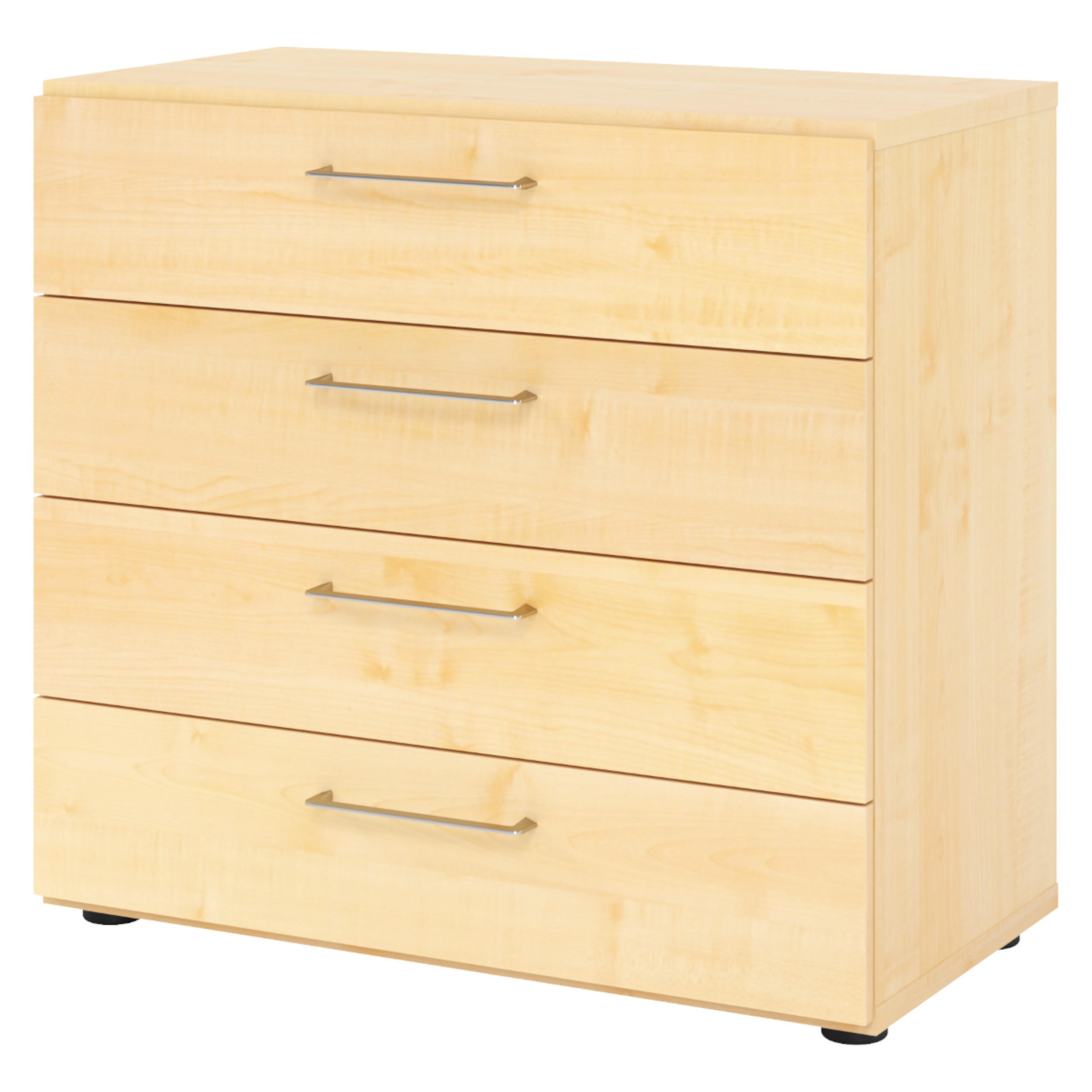 SCHUBLADENSCHRANK - 4 Schübe 42/80/74,8 cm in Ahornfarben - Ahornfarben, Holzwerkstoff (80/74.8/42cm) - bümö