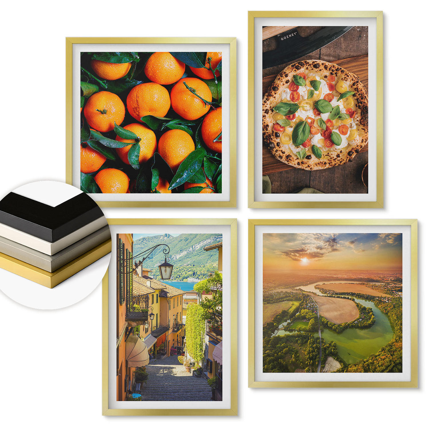 ArtPrintCave Wandbilder Gold 50x50 cm