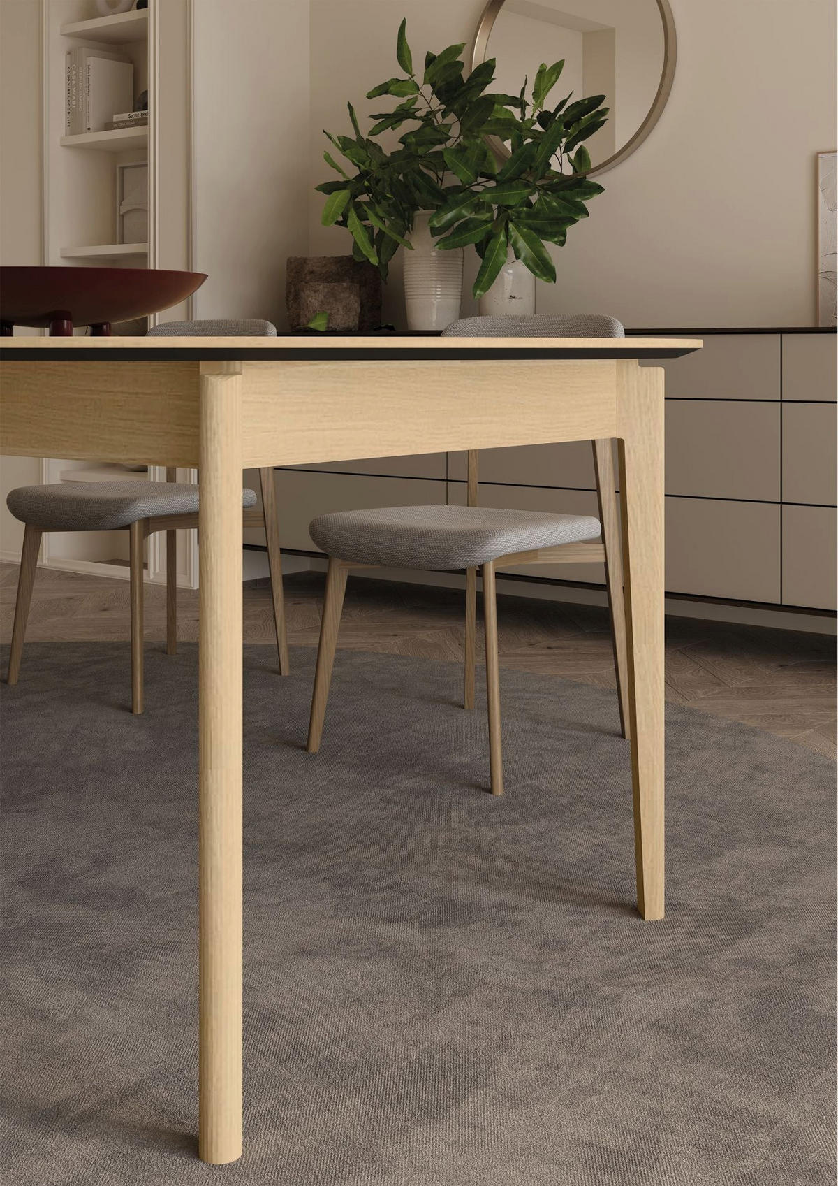 JÍDELNÍ STŮL Plot rozkládací světlý dekor dubu, 120 x 240 x 120 cm - béžová, dřevo/kompozitní dřevo (120/120/77cm) - Selsey