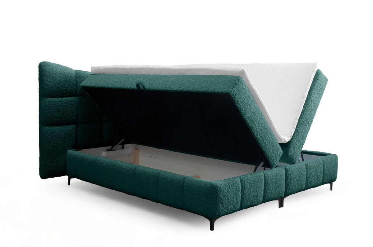 BOXBETT Nova In Rolf - Türkis, Holzwerkstoff/Textil (140/200cm) - Fun Möbel