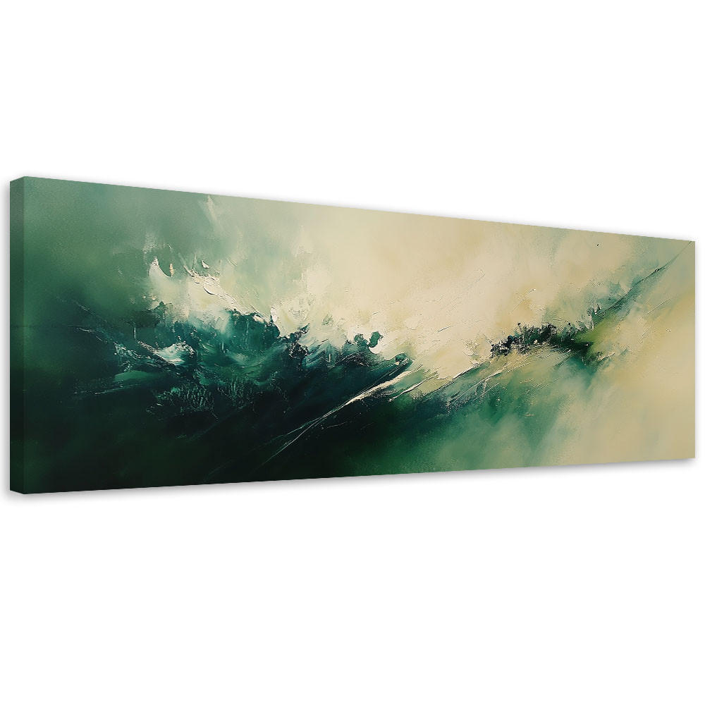 Feeby Leinwandbild Grün 150x50 cm