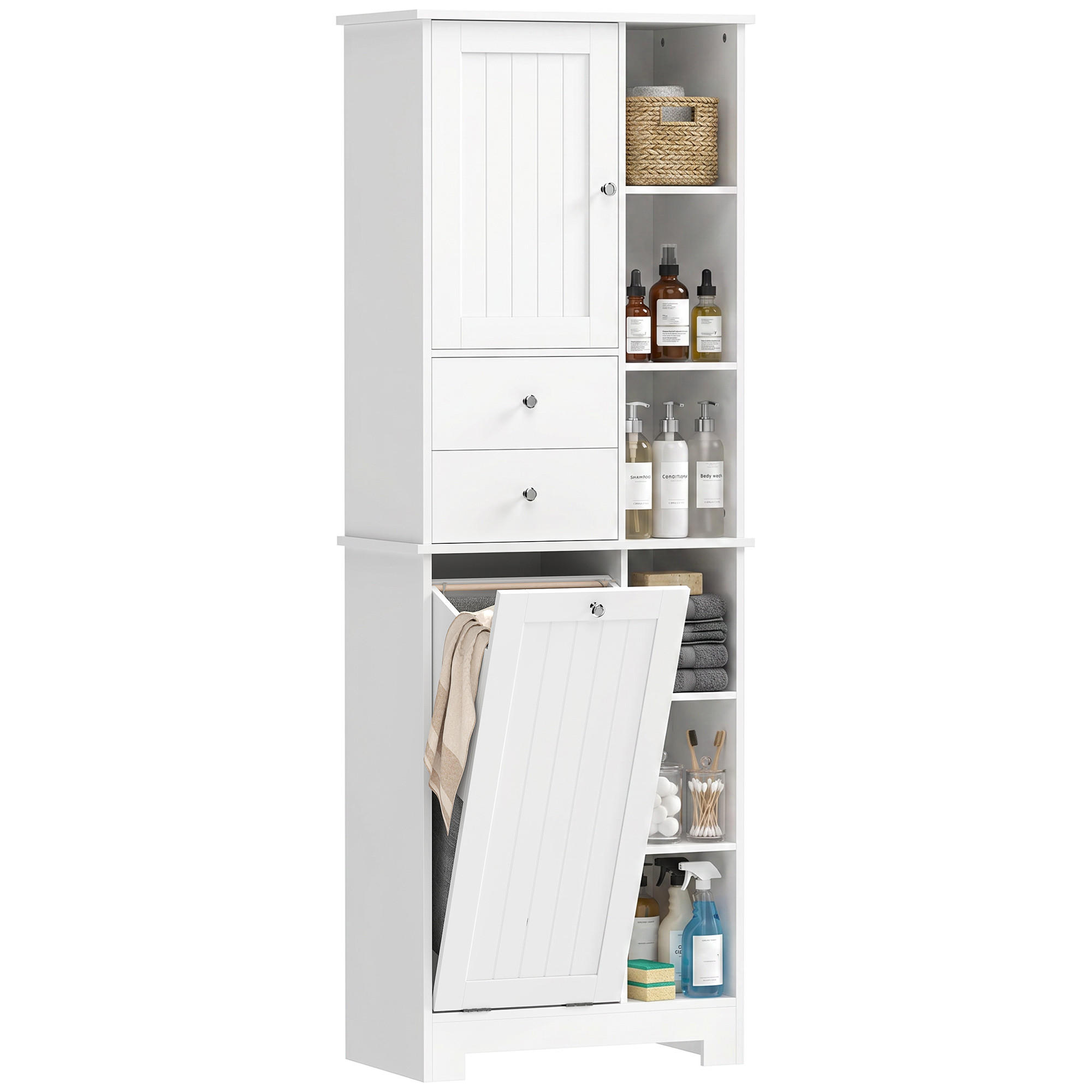 XXXLutz Mehrzweckschrank Weiß 60x171x28.8 cm