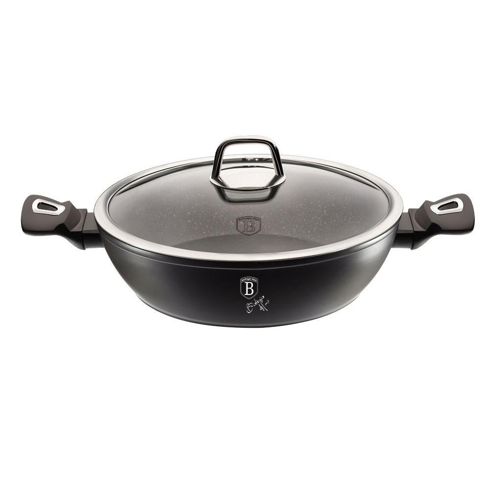 TOPF Schwarz 28/28/7.5 cm BH1850 - Schwarz, Metall (28cm) - Berlinger Haus