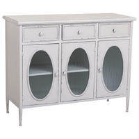 SIDEBOARD aus Metall 100x40x80 cm - Weiß, Metall (100/80/40cm) - Wanderlust