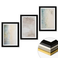 WANDBILDER 3er-Set - 20x30 cm Schwarzer Rahmen - Zarte Aquarellkartons - Schwarz, Kunststoff (20/30cm) - ArtPrintCave
