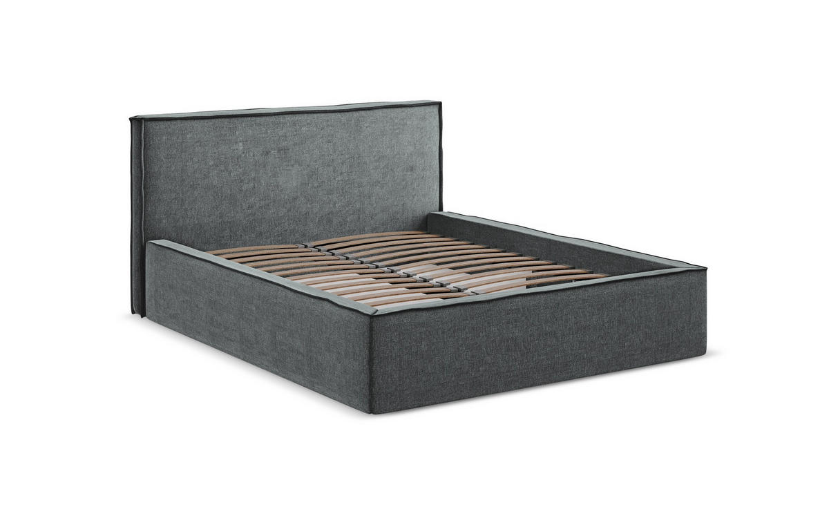 POLSTERBETT mit Bettkasten und Lattenrost 160x228 Rot - Bordeaux/Rot, Kunststoff/Textil (140/200cm) - Makamii