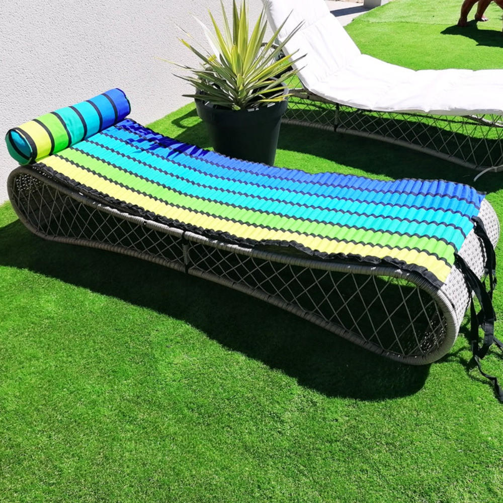 STRANDMATRAZE Happy Men 60x180 - Blau, Textil (60/180cm) - LE COMPTOIR DE LA PLAGE