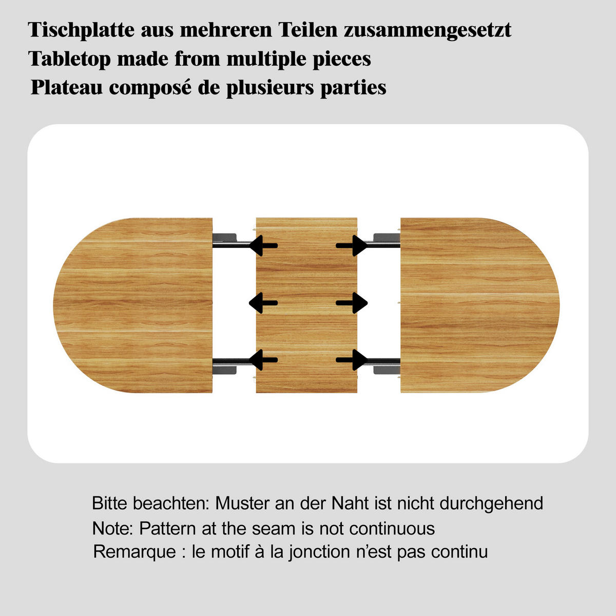ESSTISCH Ausziehbar 120-160Cm Oval Holzstruktur Natur - Braun, Metall (80/120/75.5cm) - FLIEKS