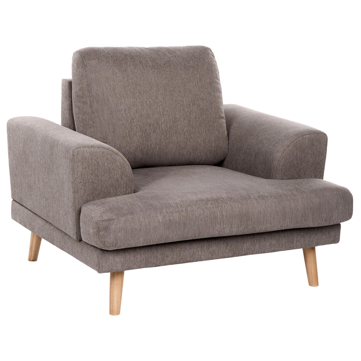 SOFA-SET 4-Sitzer Stoff Braun Kildal - Braun, Textil (280/90/96cm) - Beliani