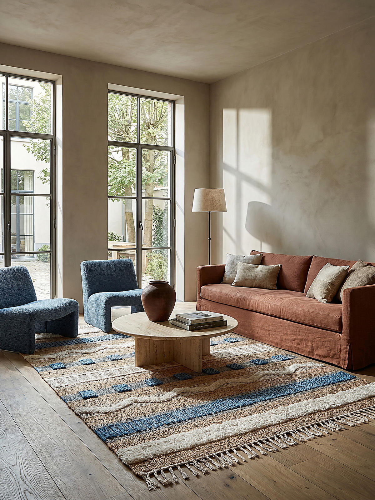 JUTETEPPICH handgewebt mit Fransen WHARFE, im Ethno-Stil, Bunt, 200 x 290 cm - Multicolor, Textil (200/290cm) - KADIMA DESIGN