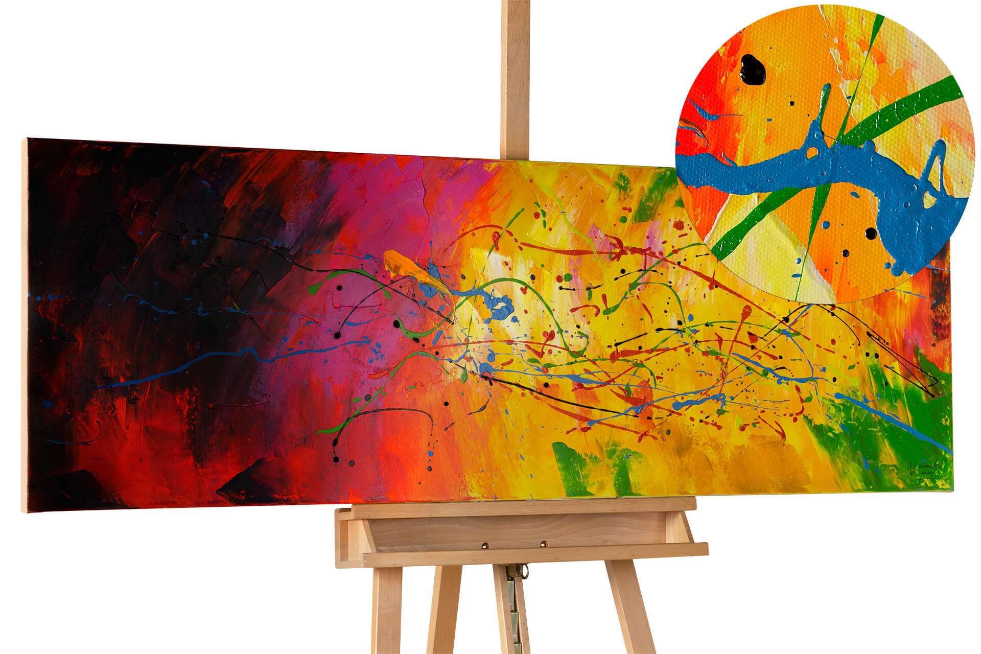 ÖLGEMÄLDE 150/50 cm - Multicolor, Holz/Textil (150/50cm) - KUNSTLOFT