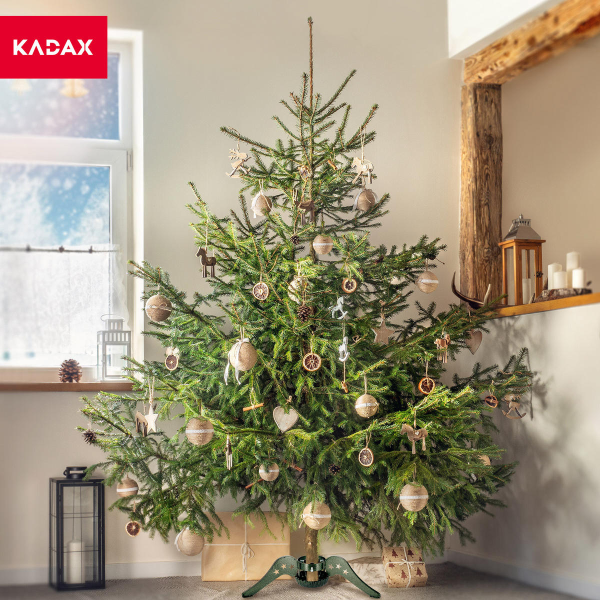 KADAX Weihnachtsbaumständer Weihnachtsbaumständer aus Metall mit Schale - Grün, Kunststoff/Metall (17.5cm) - KADAX