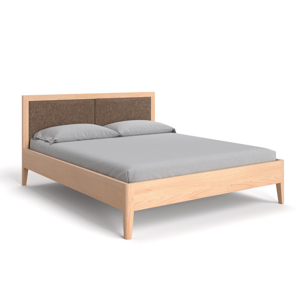 MASSIVHOLZBETT Silva aus Buche 200x220 cm, Storm 18 - Buchefarben/Naturfarben, Holz (200/220cm) - Danzz