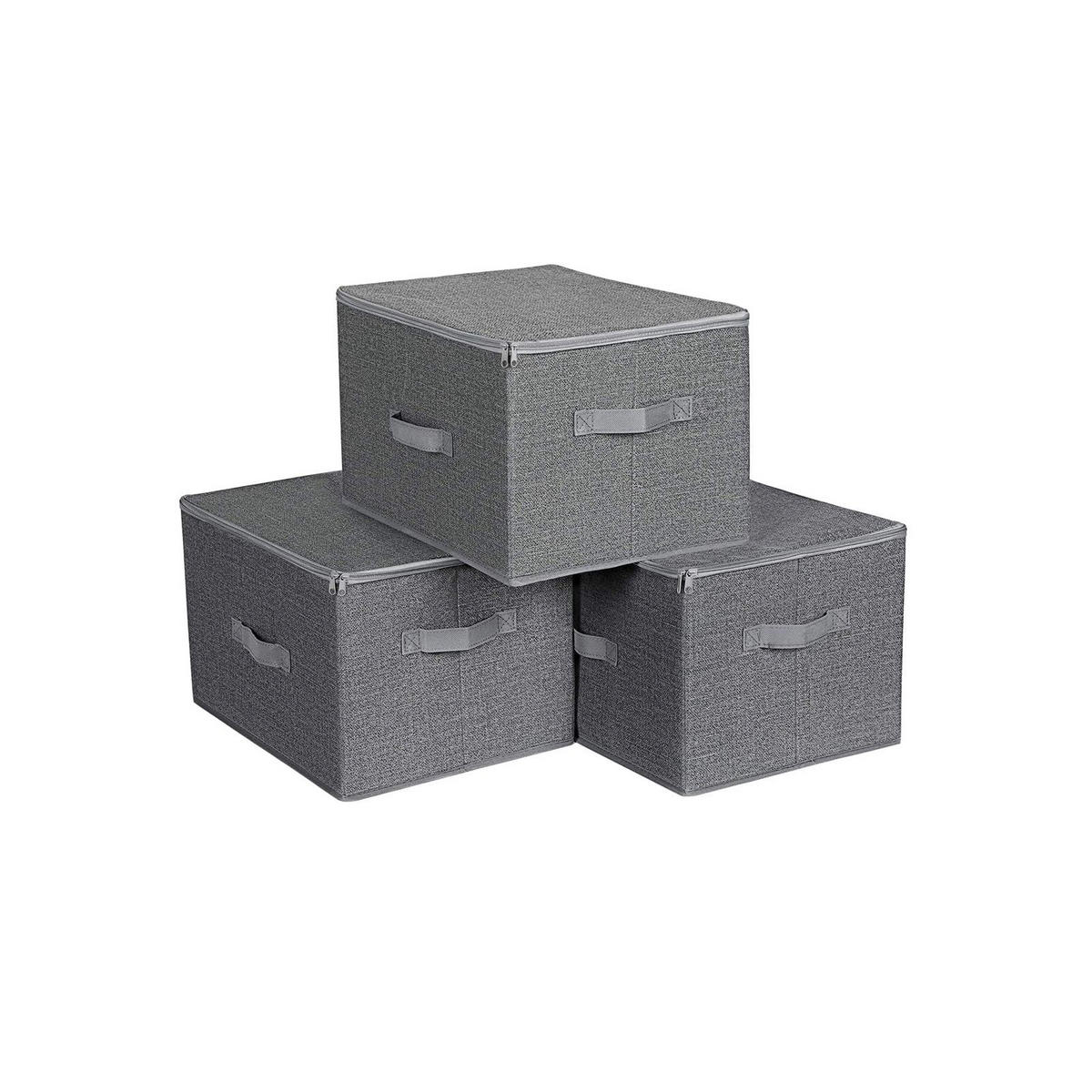 AUFBEWAHRUNGSBOX BANGUI - Grau, Textil (30/25/40cm) - Hansiro
