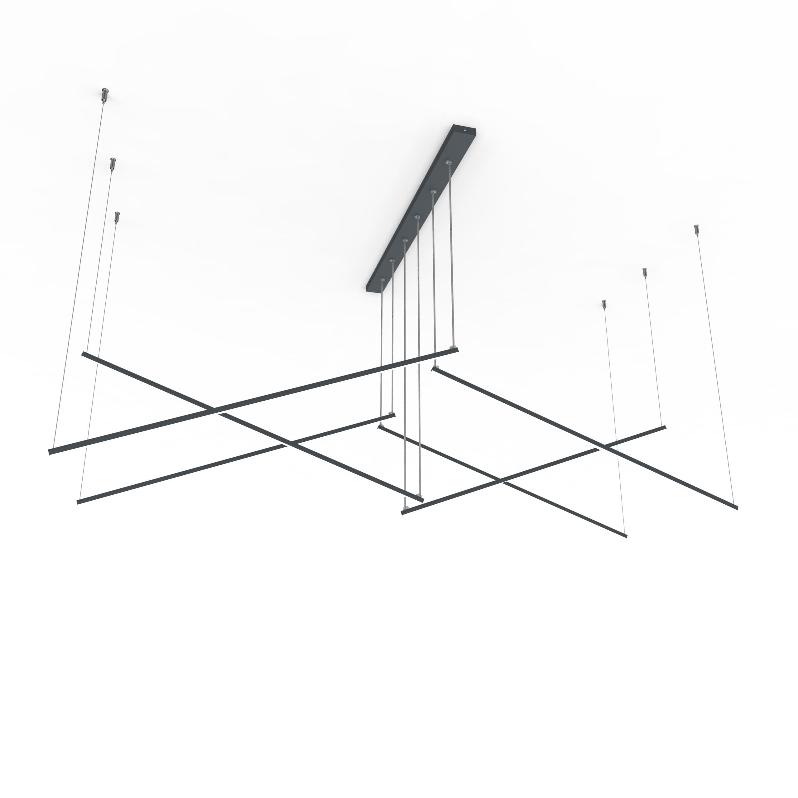 LED-HÄNGELEUCHTE - Anthrazit, Metall (200/100/120cm) - Lumicom