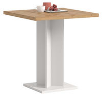 ESSTISCH Eiche Artisan, weiß 70 x 70 cm, Küchentisch quadratisch - Eiche Artisan/Weiß, Holzwerkstoff (70/70/76cm) - Inn.Furn