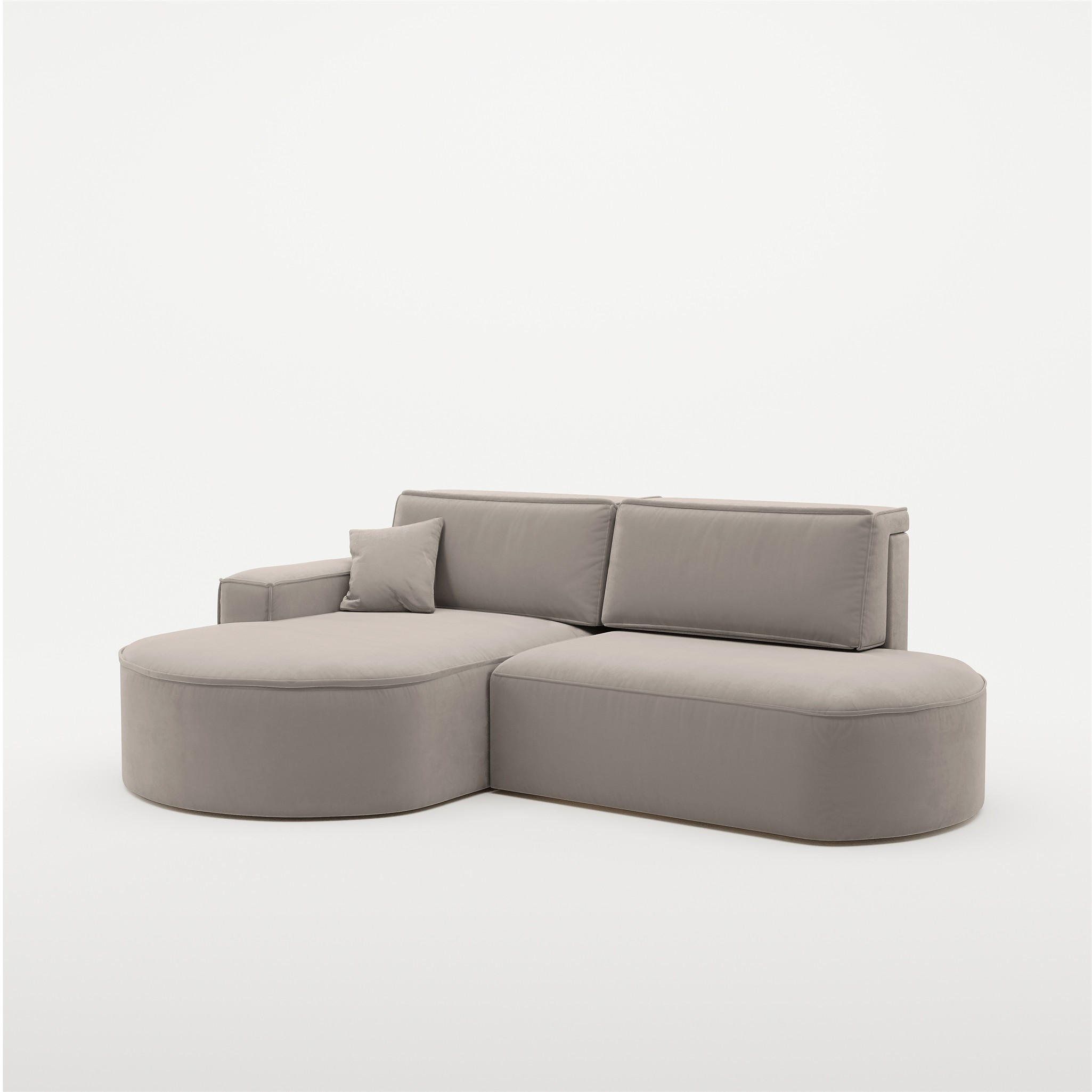 ECKSOFA Venedig Mit Schlaffunktion - Beige, Holzwerkstoff/Textil (278/179cm) - Fun Möbel