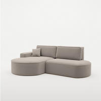 ECKSOFA Venedig Mit Schlaffunktion - Beige, Holzwerkstoff/Textil (278/179cm) - Fun Möbel