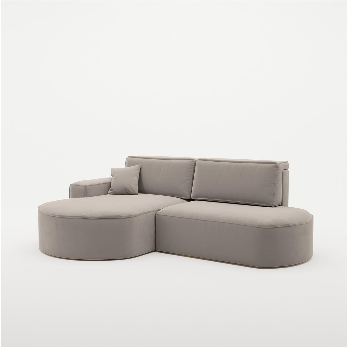ECKSOFA Venedig Mit Schlaffunktion - Beige, Holzwerkstoff/Textil (278/179cm) - Fun Möbel