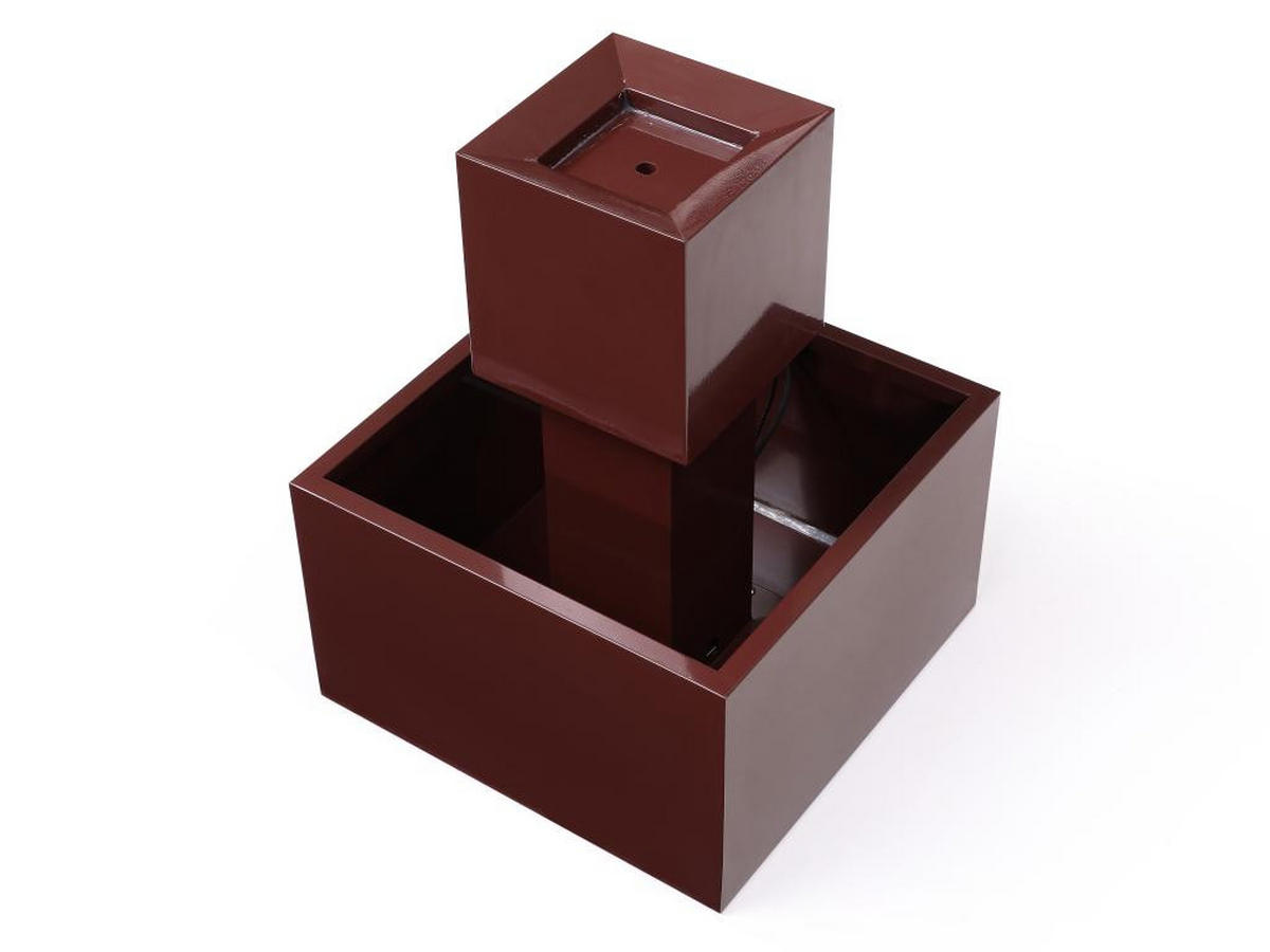 GARTENBRUNNEN - 50 cm x 50 cm - metall - terracotta Cardina - Terracotta, Metall (50/50/65cm) - Vente-Unique
