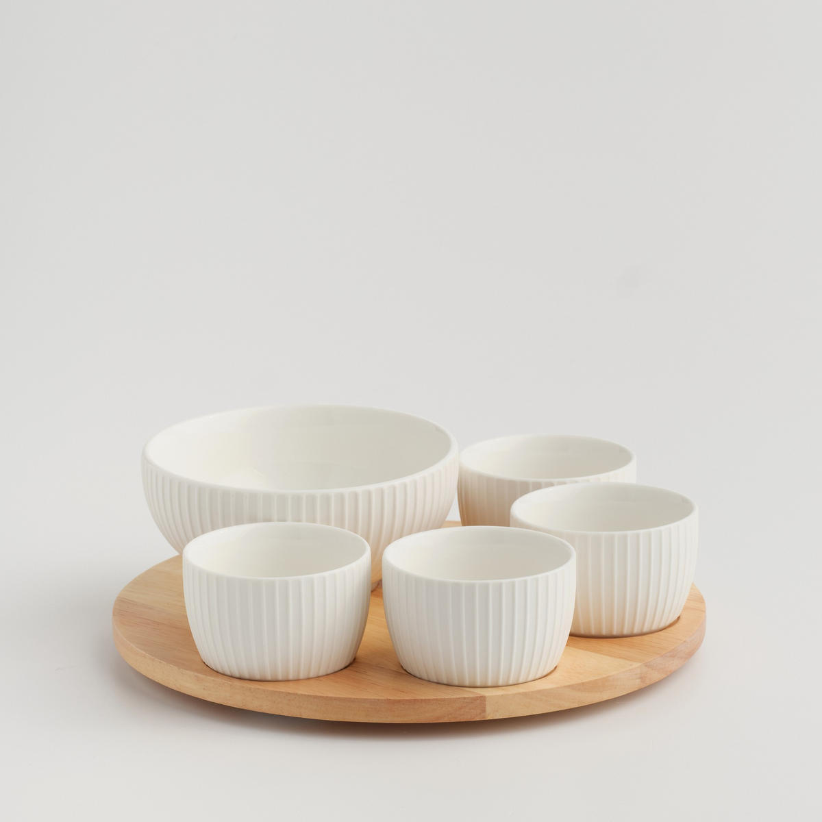 SERVIERTELLER Linioso - Weiß, Keramik (28/8.8/28cm) - home&you