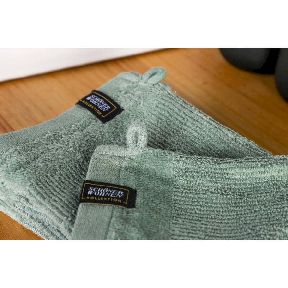 WASCHHANDSCHUH SENSE-6 - Grün, Textil (16/21cm) - Schöner Wohnen