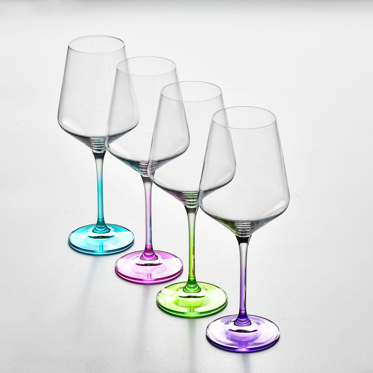 WEINGLÄSER 4er-Set 450 ML - Multicolor, Glas (0.39L) - Krosno Glass
