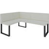 ECKBANK Alina - INARI-Stoff - 128 x 168 cm - Rechts - Beige - Beige, Textil/Metall (128/168cm) - AN-Moebel 4u